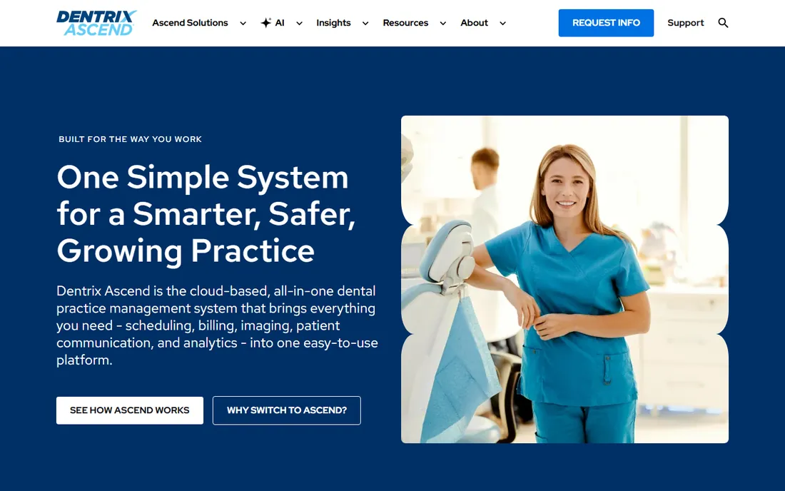 Dentrix Ascend homepage