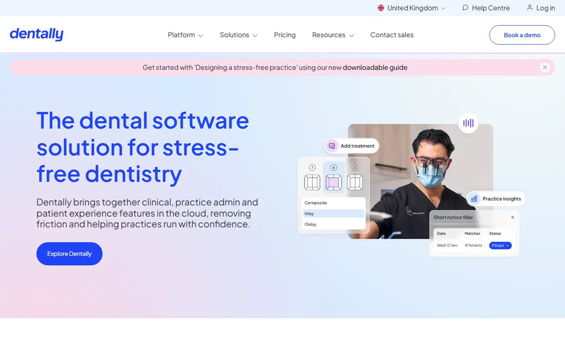 Dentally homepage