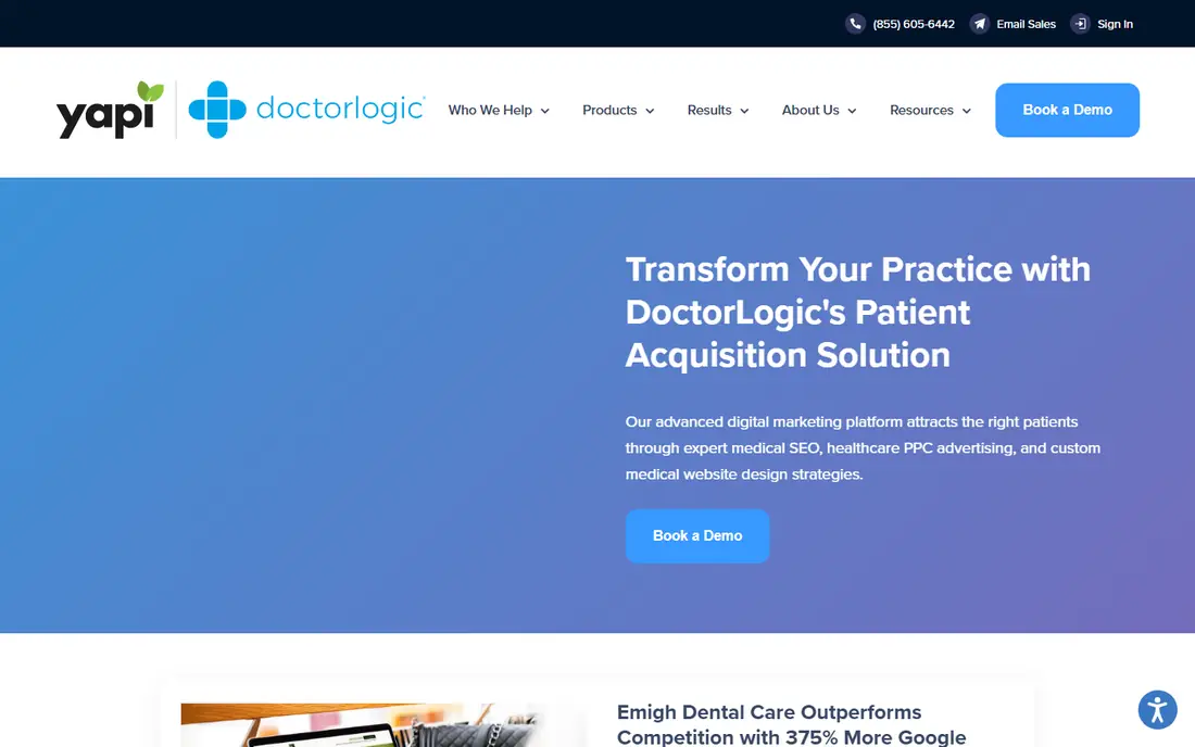 DoctorLogic homepage