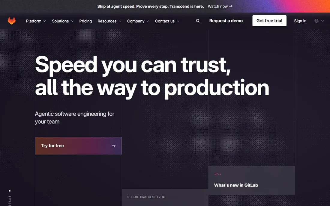 GitLab homepage