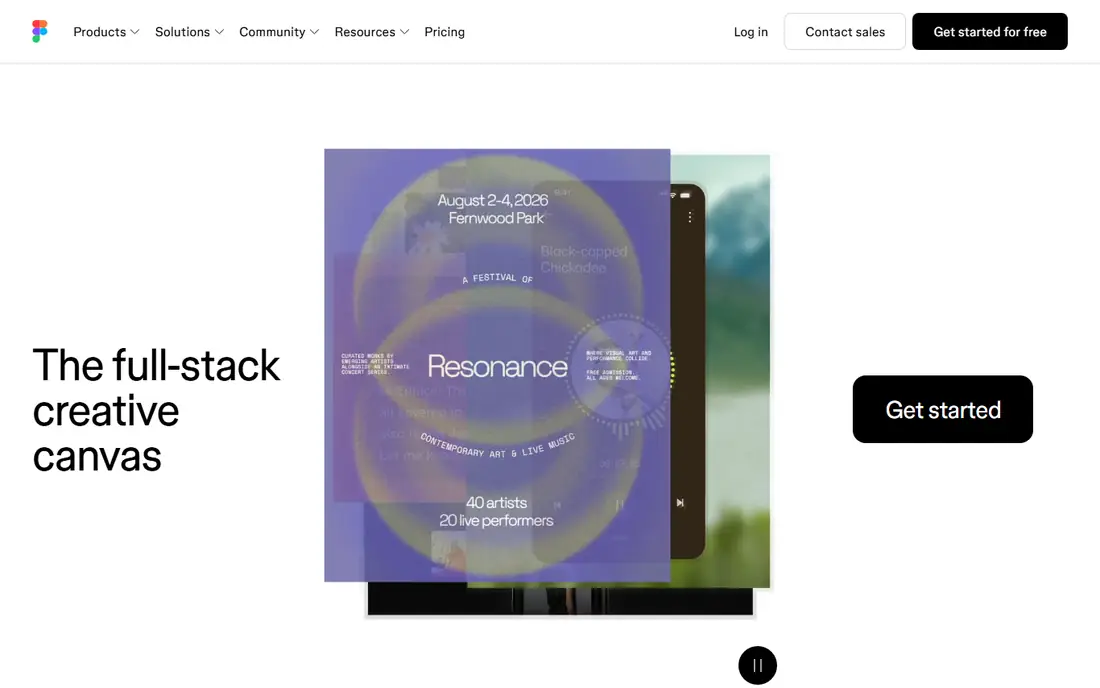 Figma homepage
