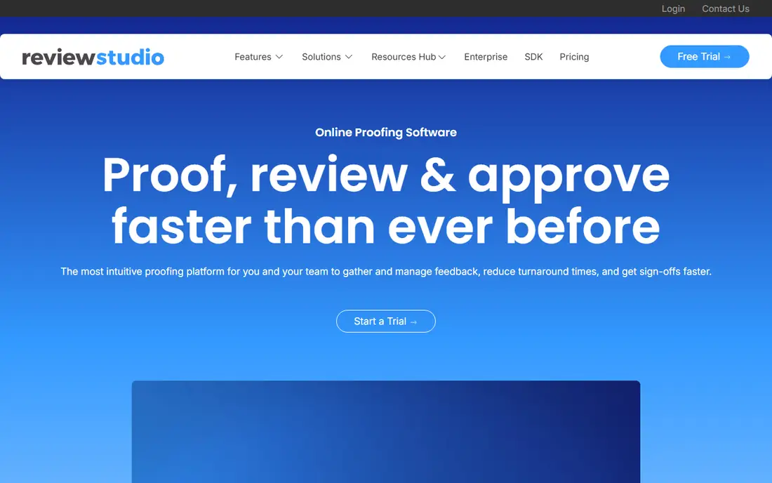 ReviewStudio homepage