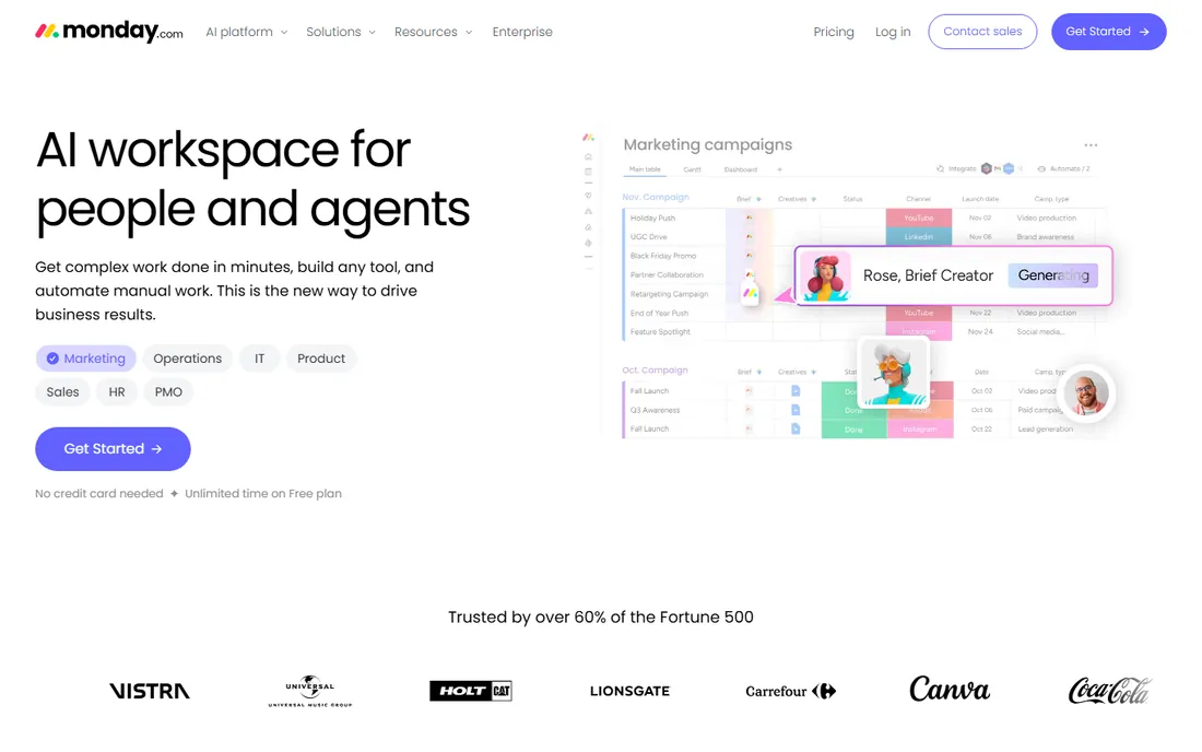 monday.com homepage