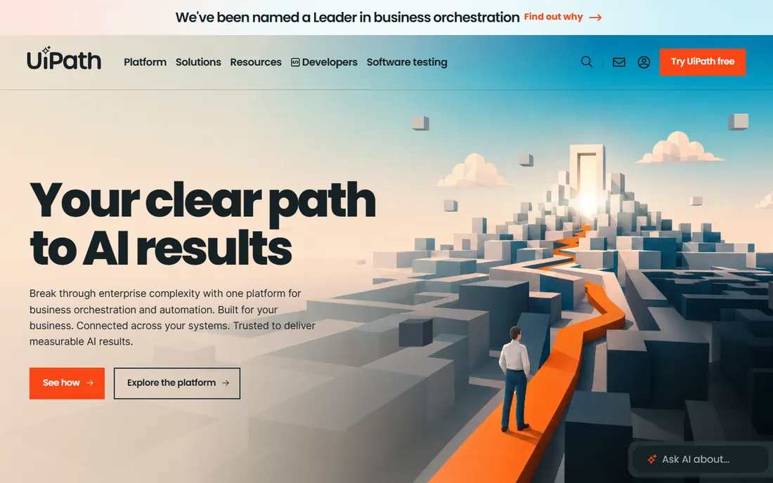UiPath homepage