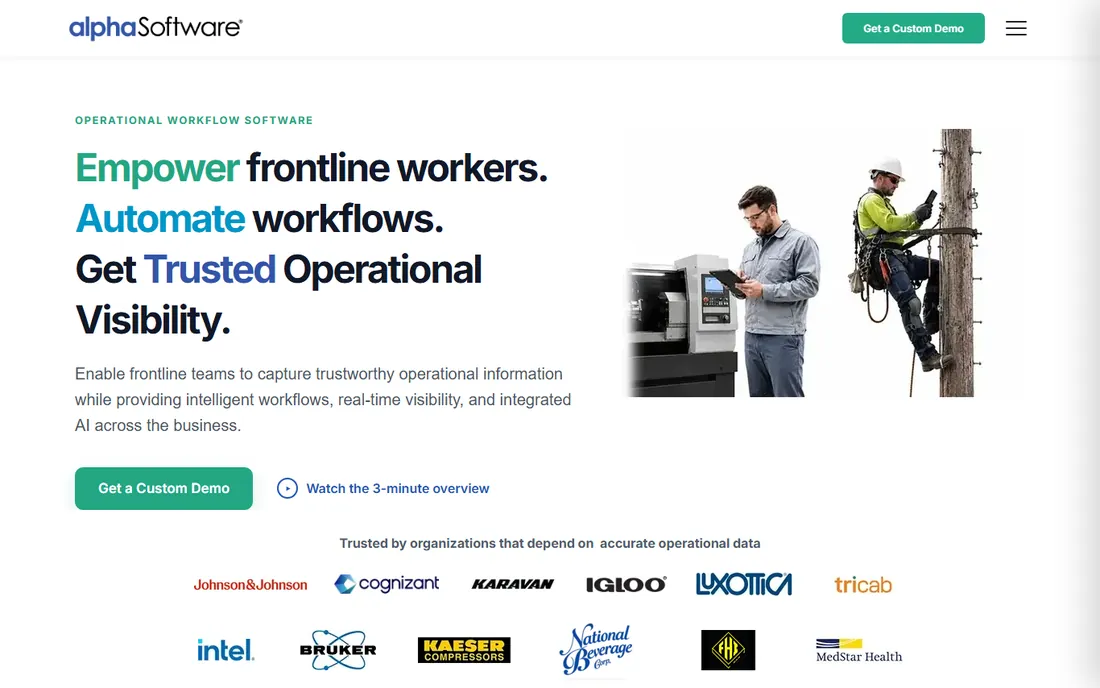 Alpha Software homepage