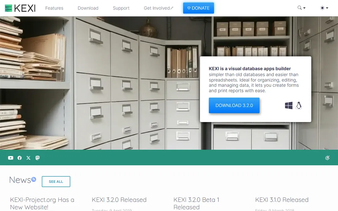 Kexi homepage