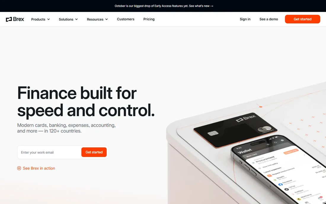 Brex homepage
