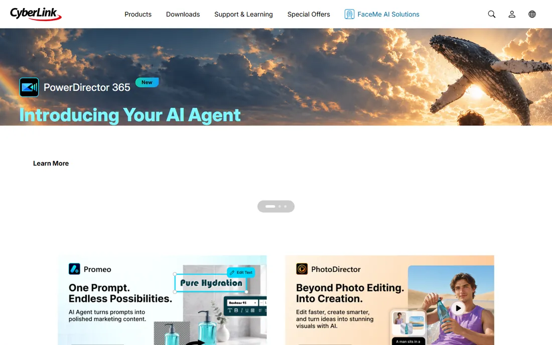 PowerDirector homepage