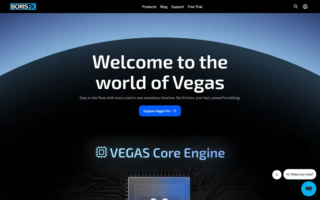 Vegas Pro homepage