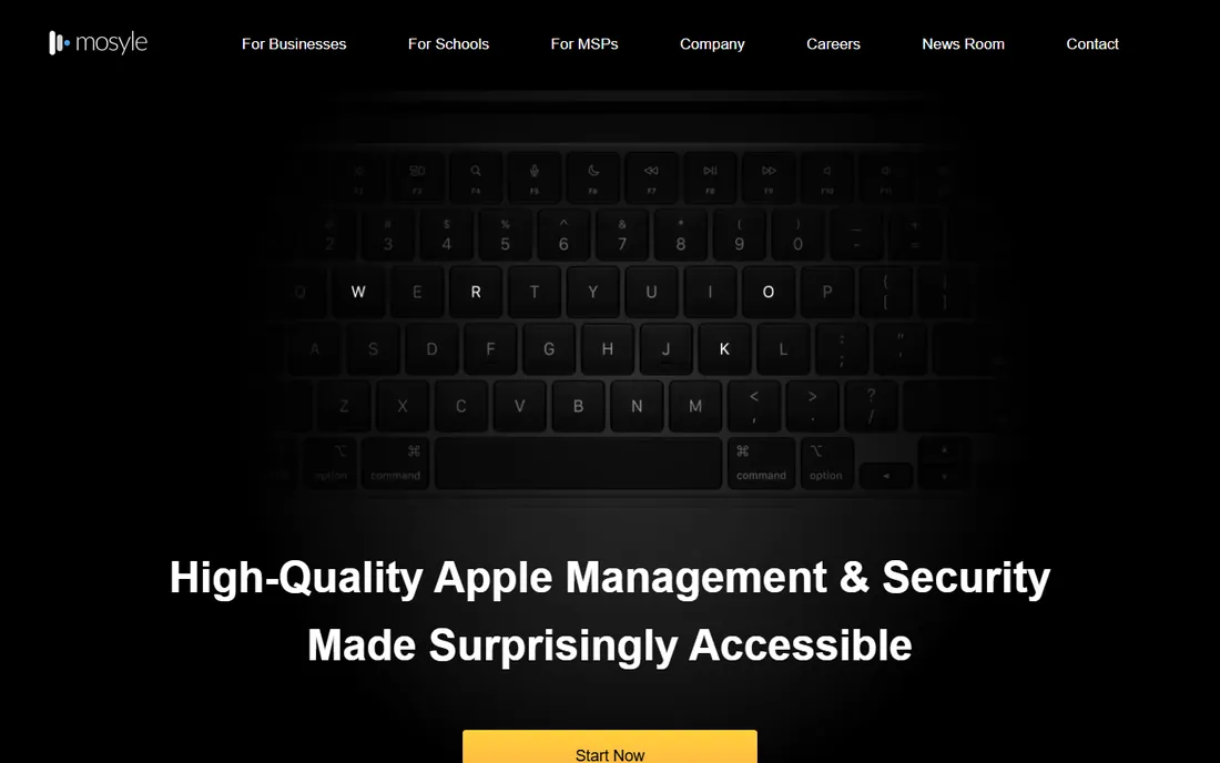 Mosyle homepage