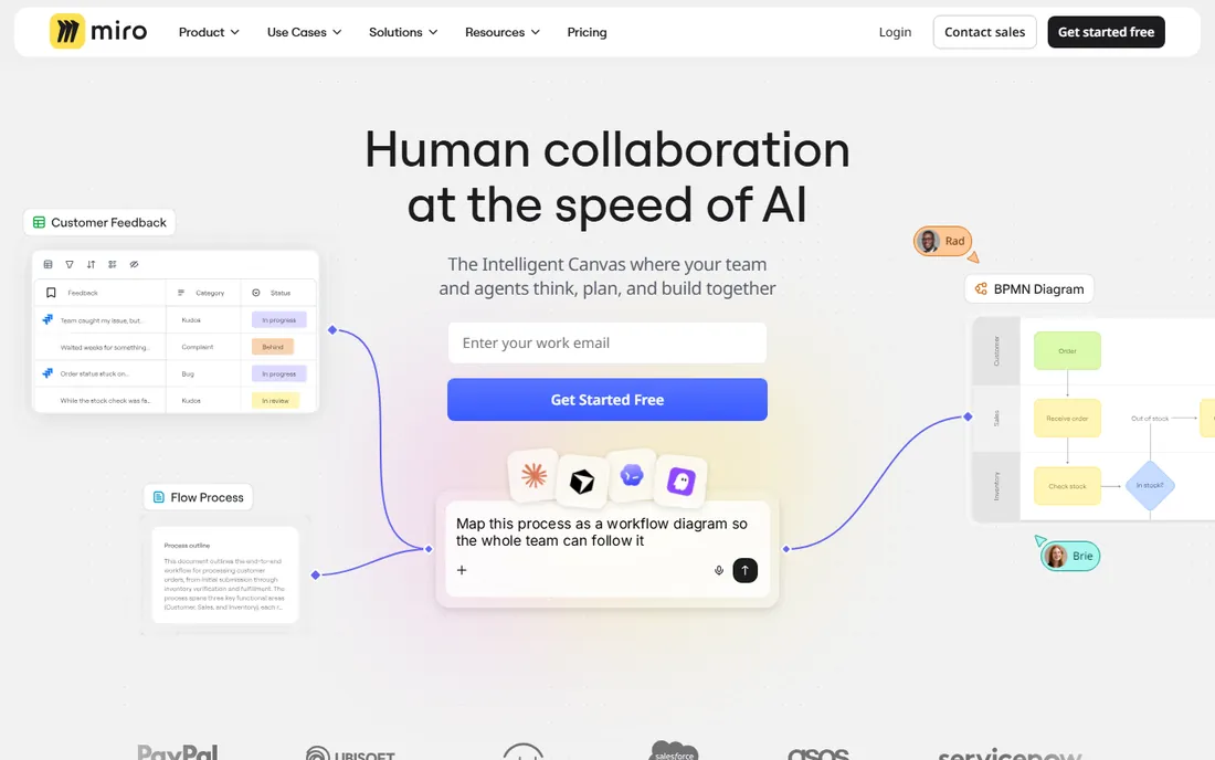 Miro homepage