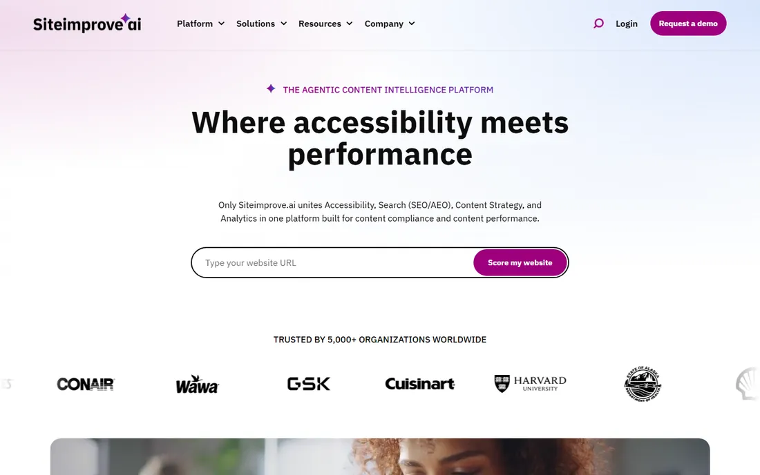 Siteimprove homepage