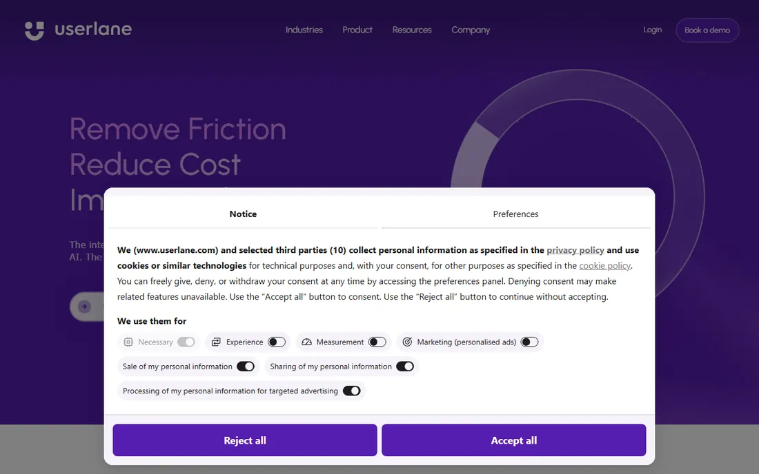 Userlane homepage
