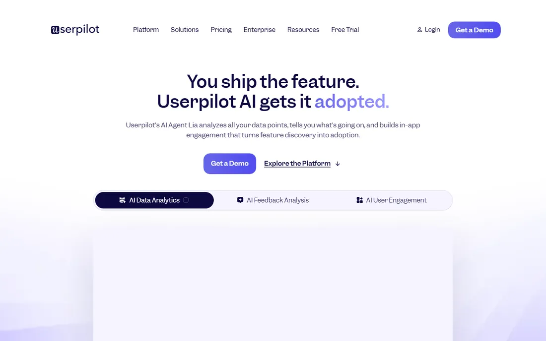 Userpilot homepage