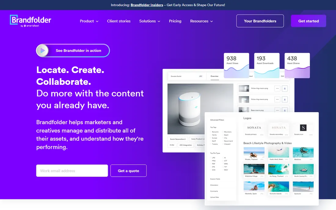Brandfolder homepage