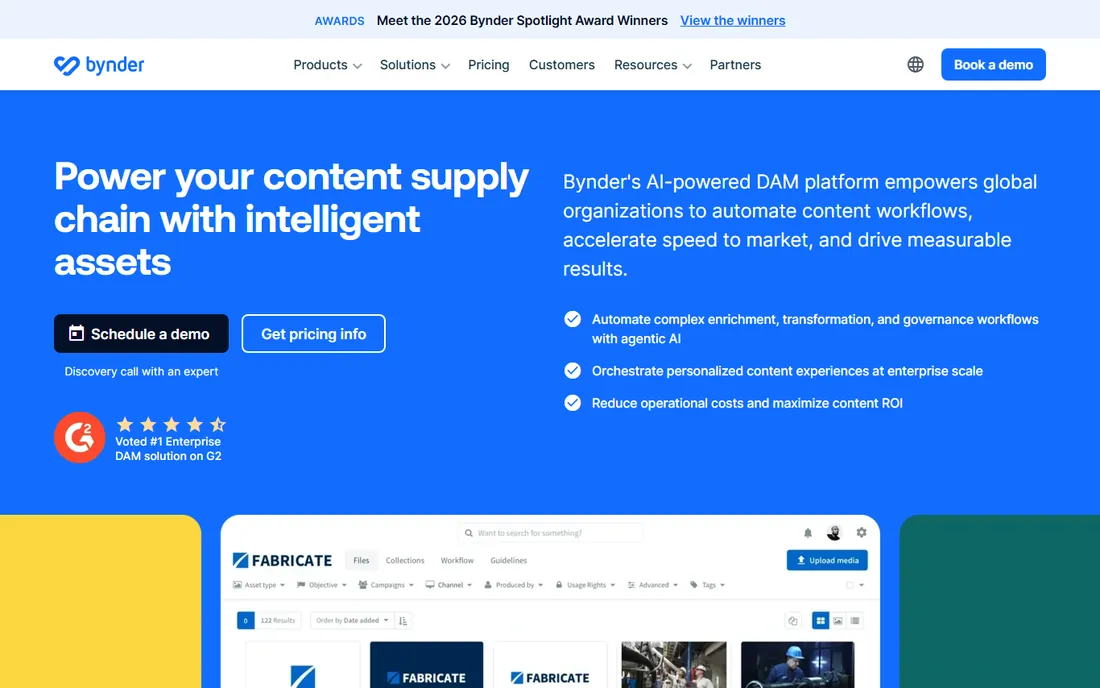 Bynder homepage