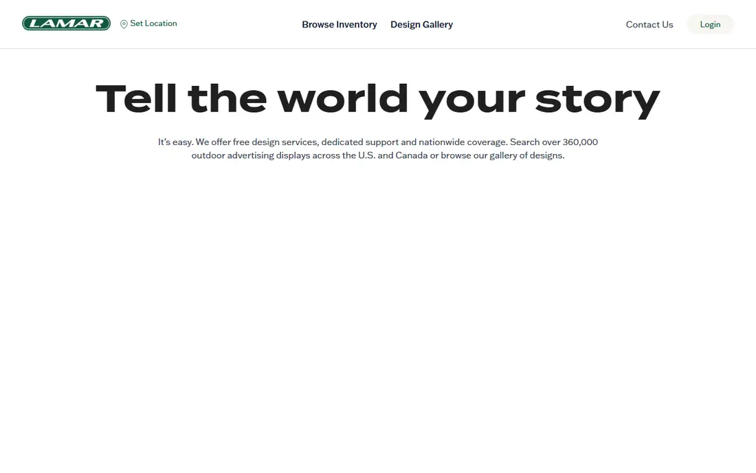 Lamar Advertising homepage