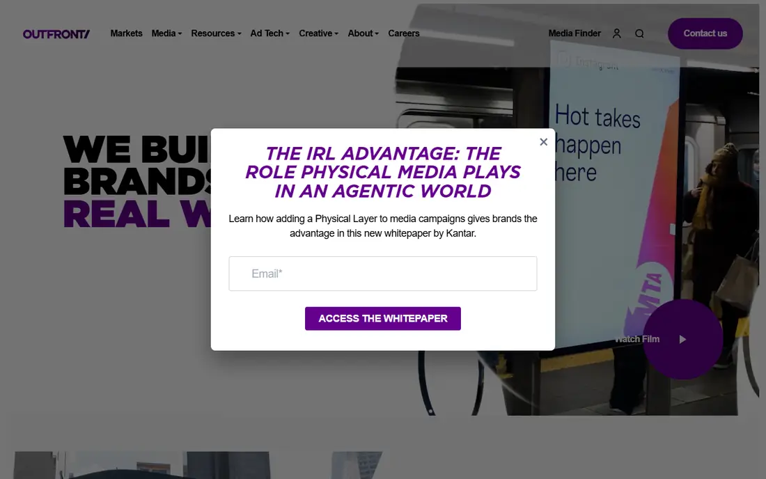 OUTFRONT Media homepage