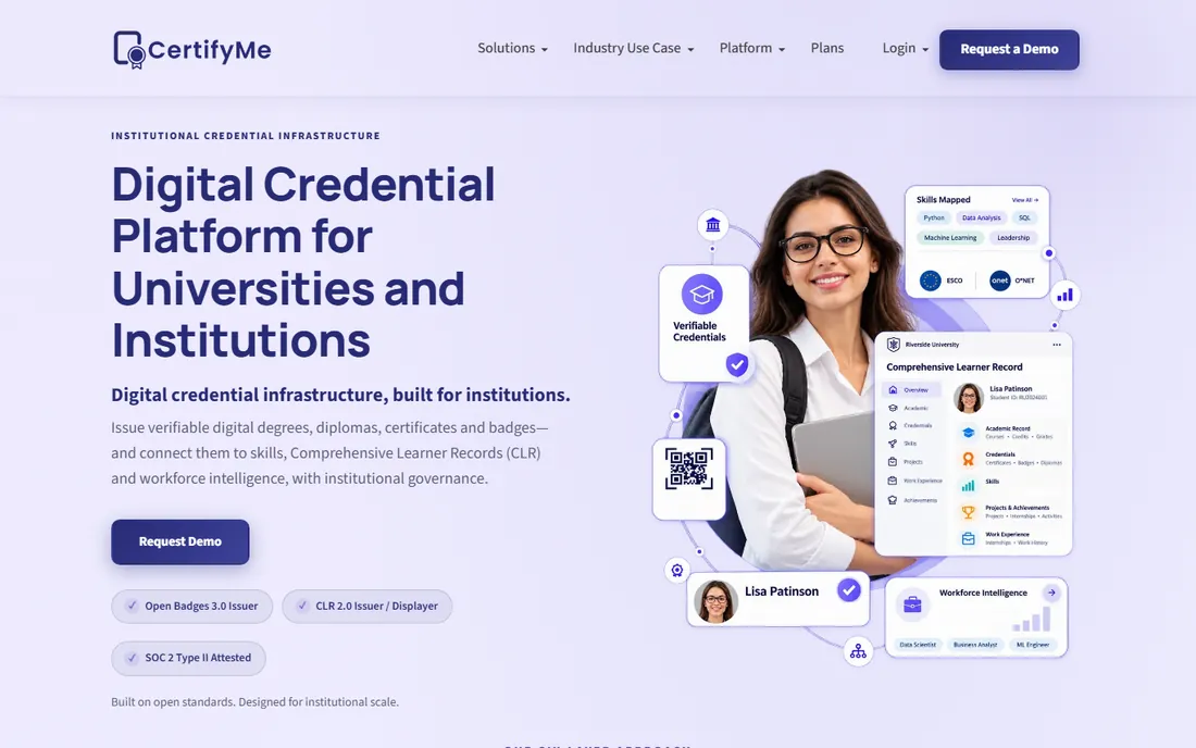CertifyMe homepage