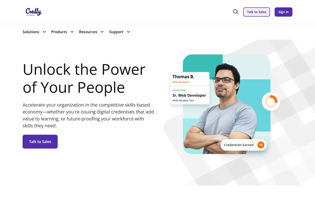 Credly homepage