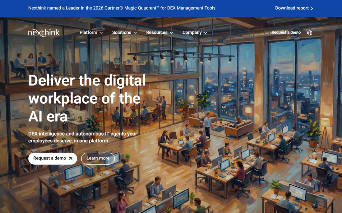 Nexthink homepage
