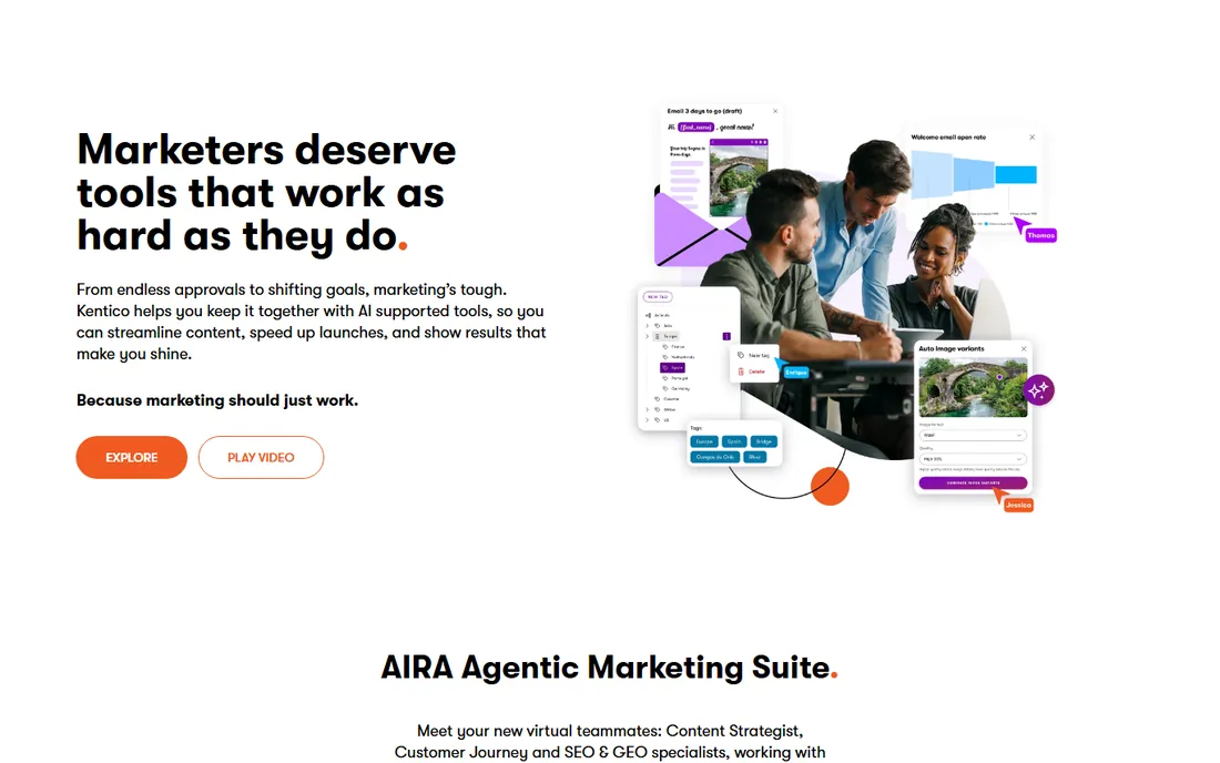 Kentico homepage