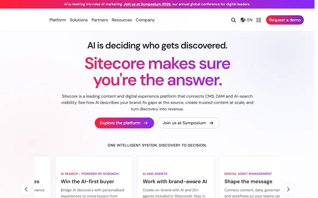 Sitecore homepage