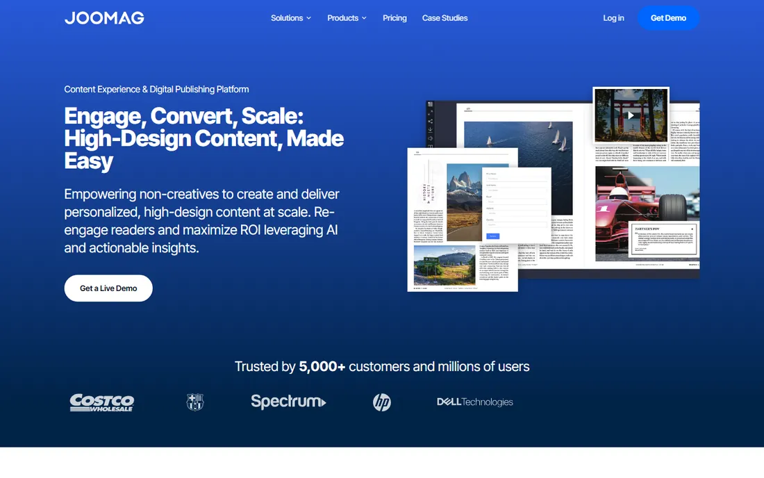 Joomag homepage
