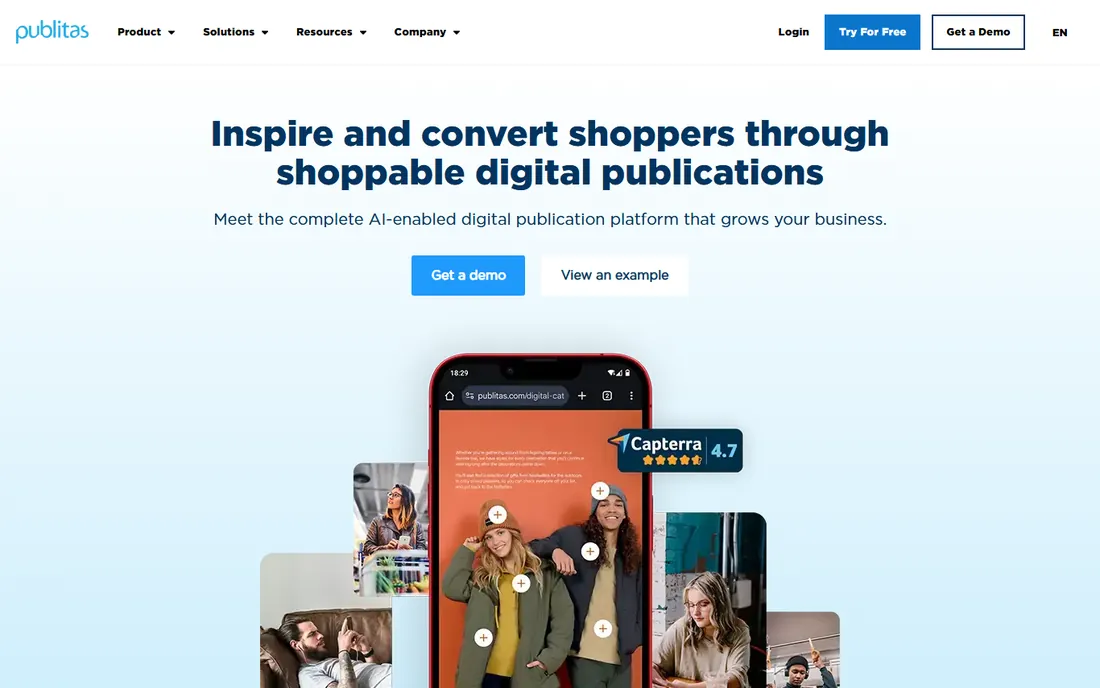 Publitas homepage