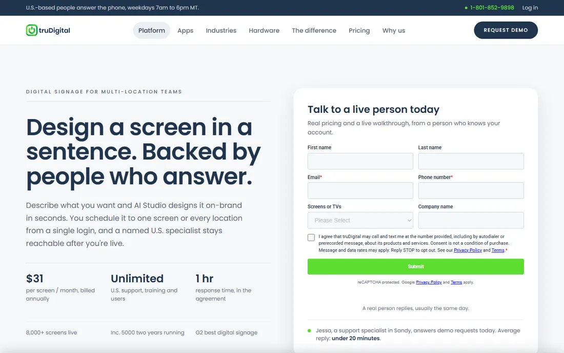 truDigital homepage