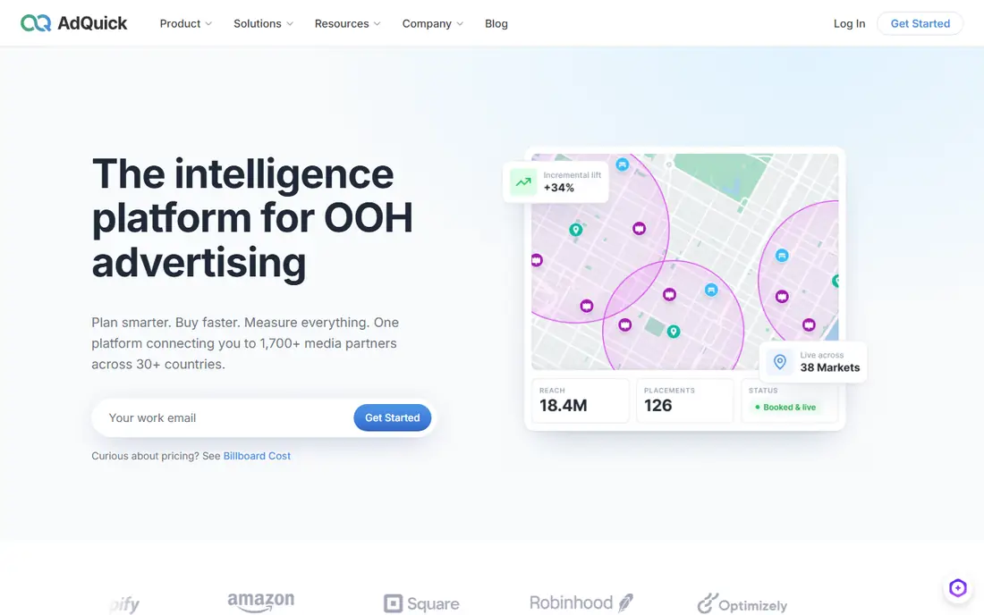 AdQuick homepage