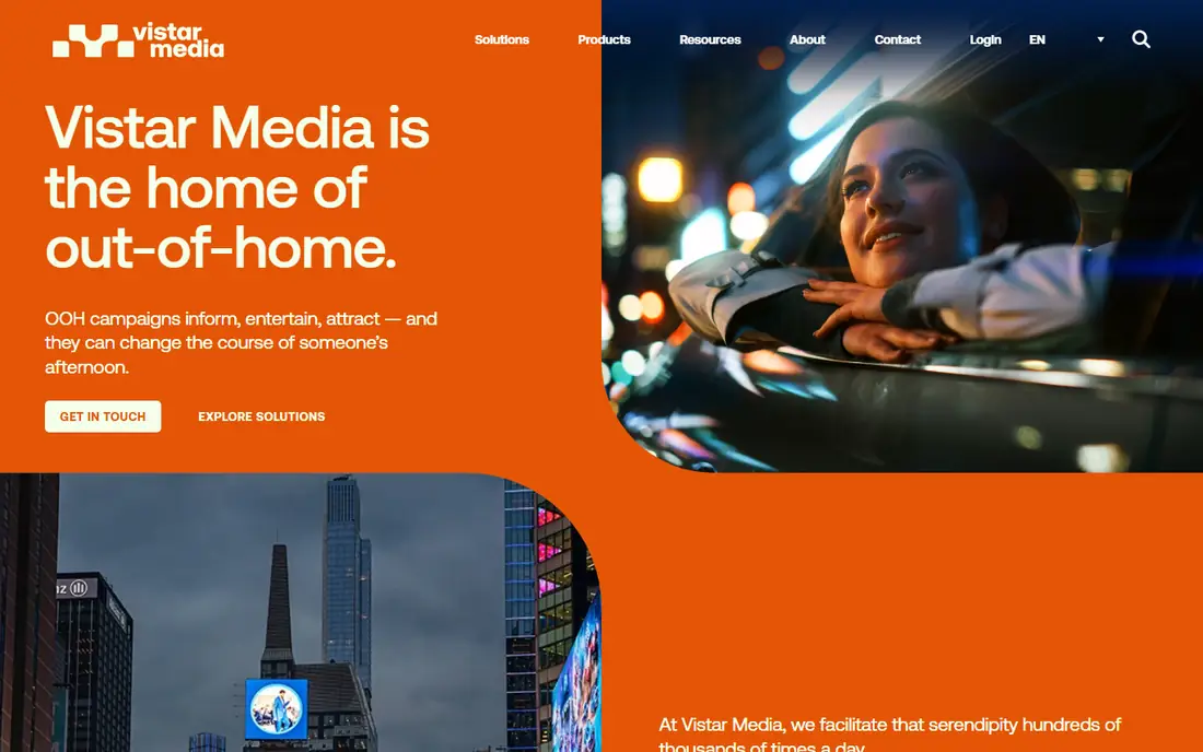 Vistar Media homepage