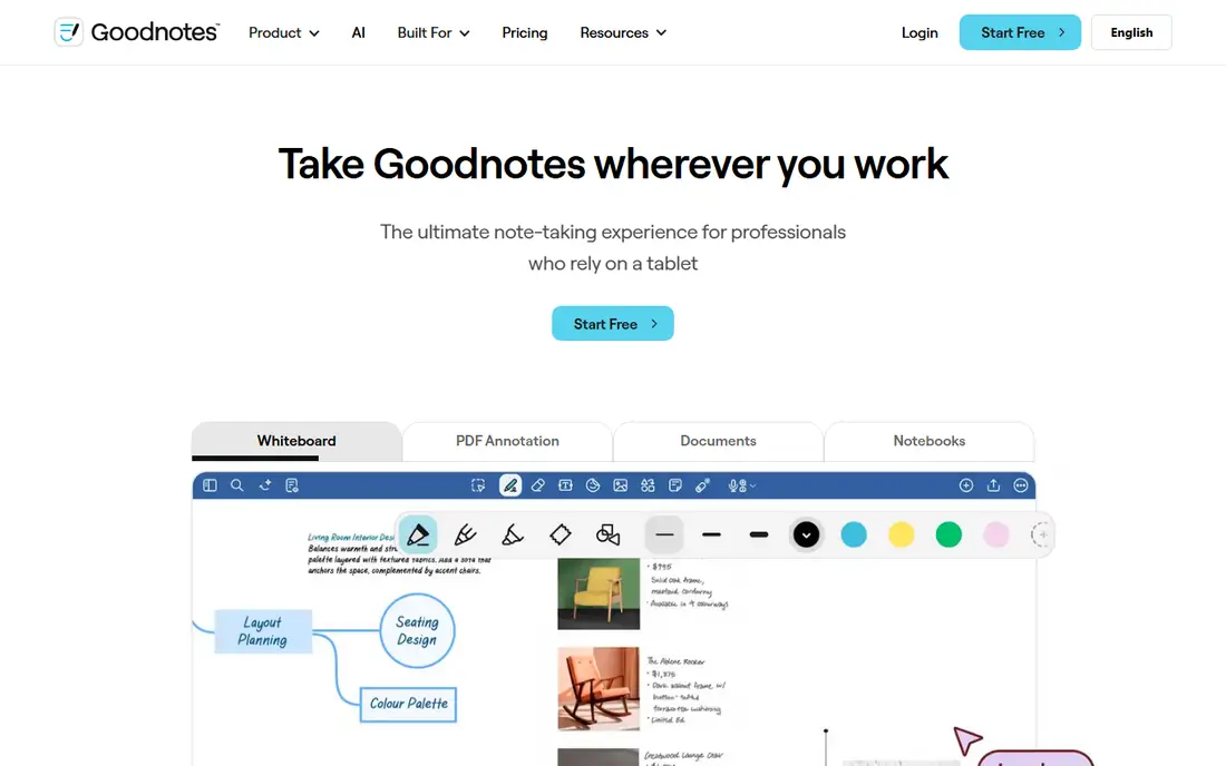 GoodNotes homepage