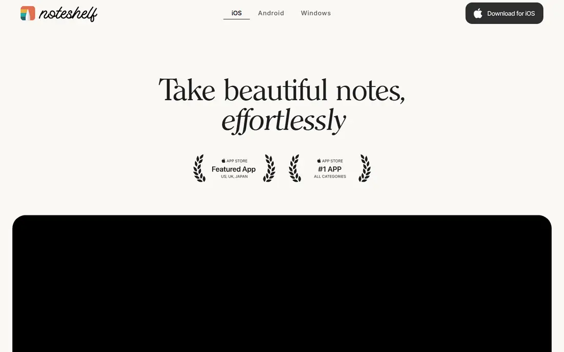 Noteshelf homepage