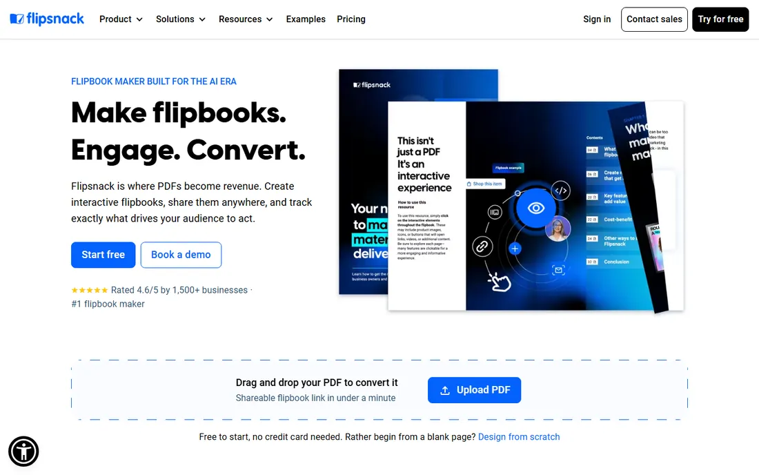 Flipsnack homepage