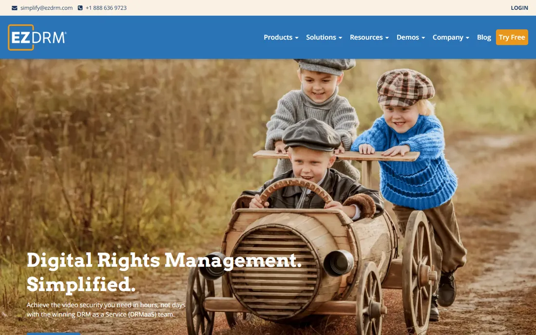 EZDRM homepage