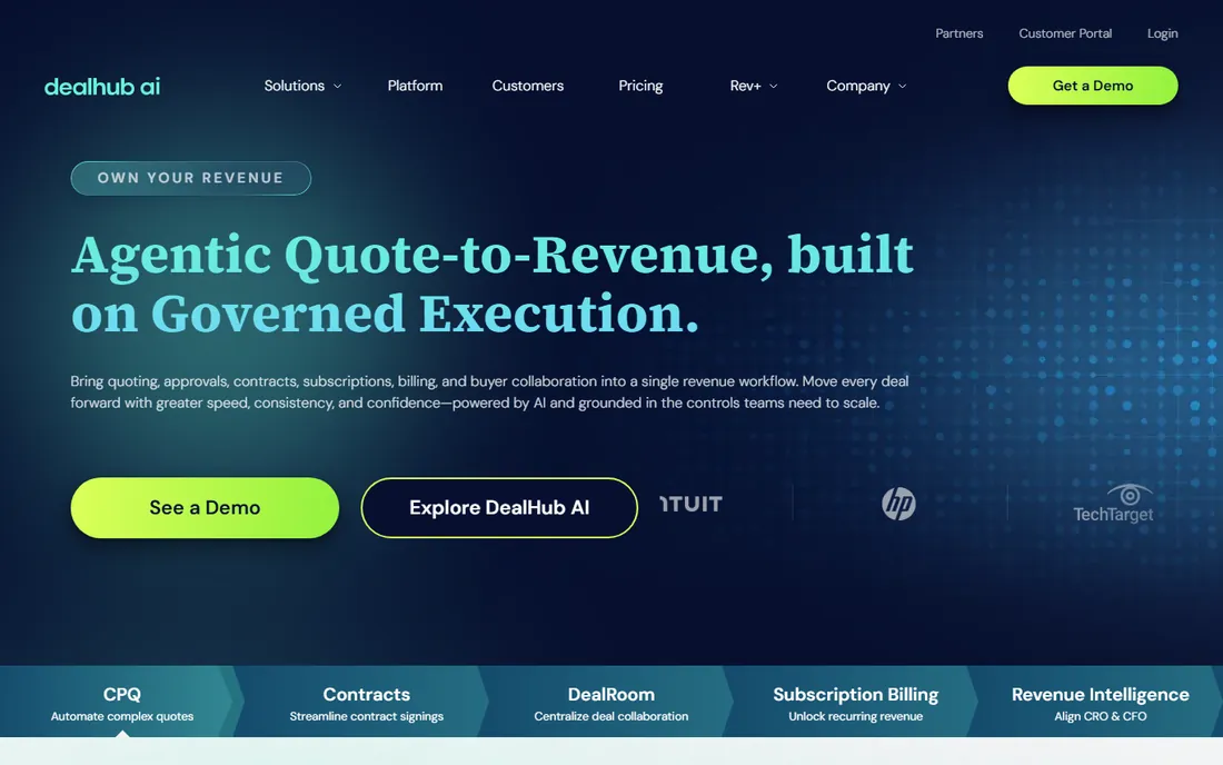DealHub homepage