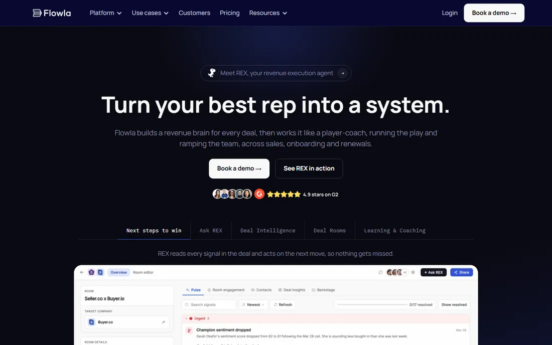 Flowla homepage