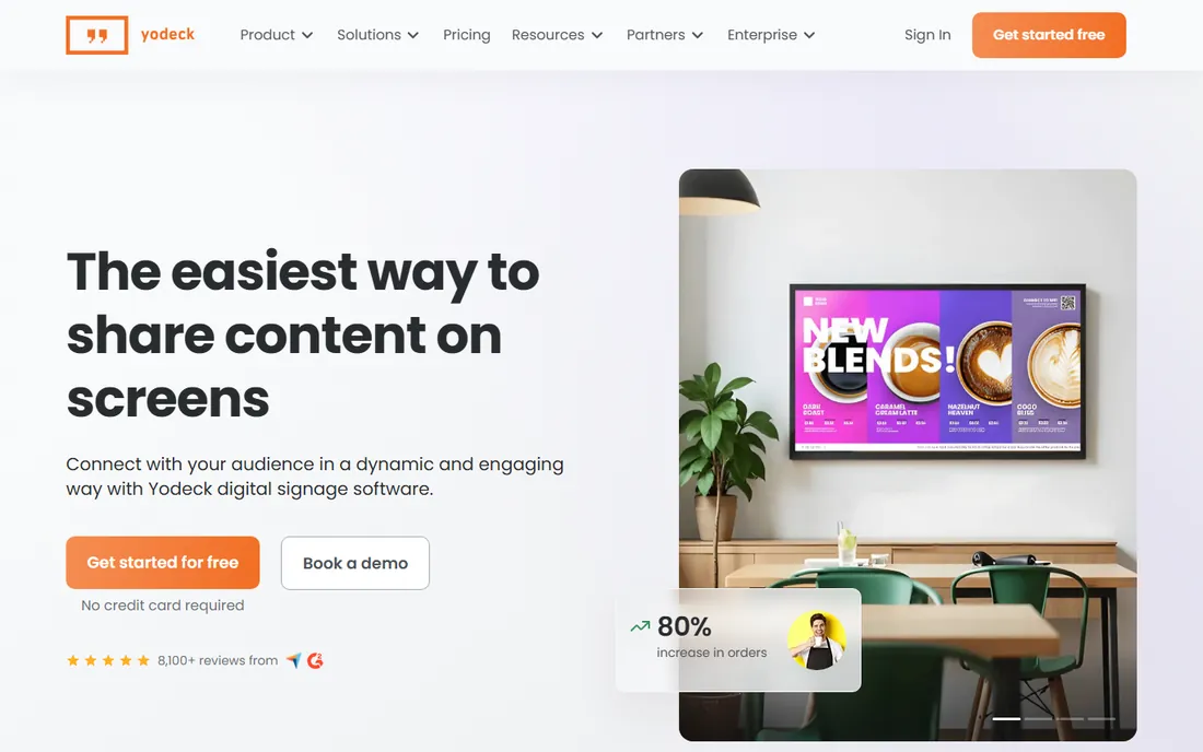 Yodeck homepage
