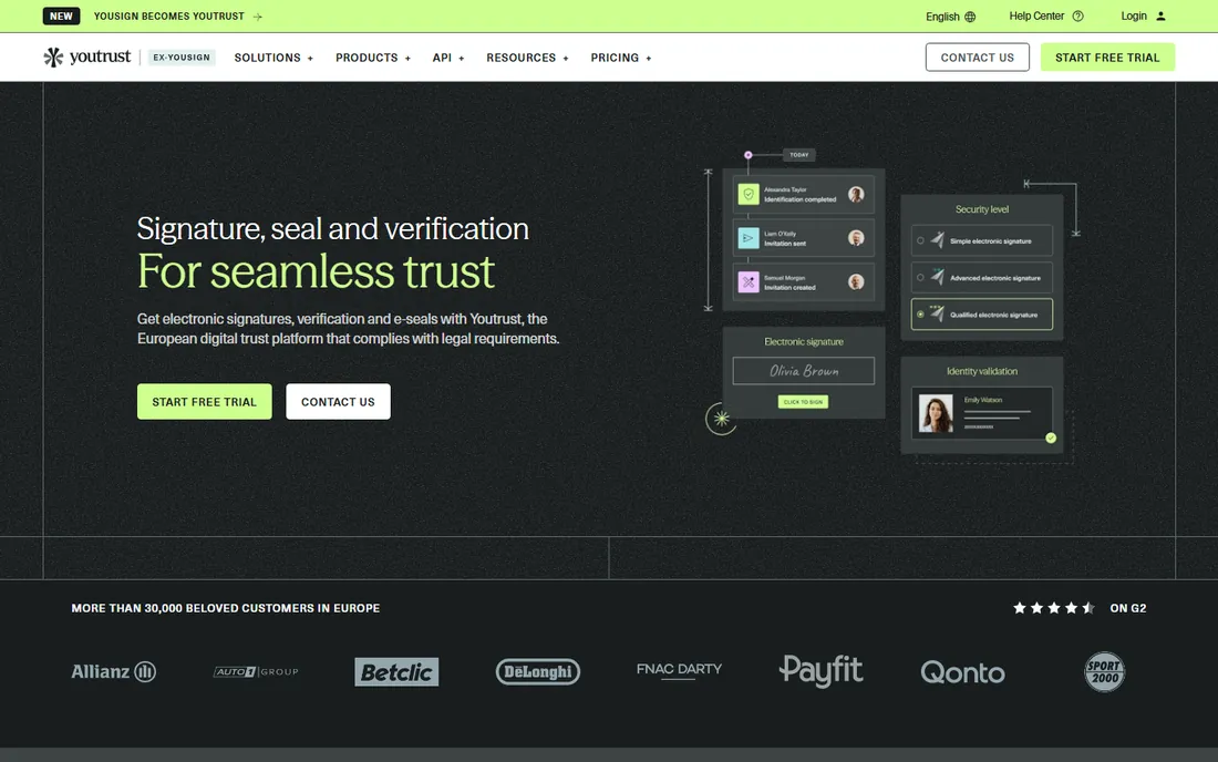 YouTrust homepage