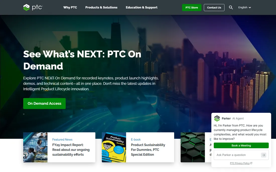 PTC ThingWorx homepage