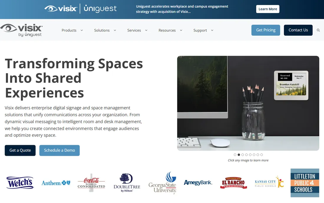 Visix homepage