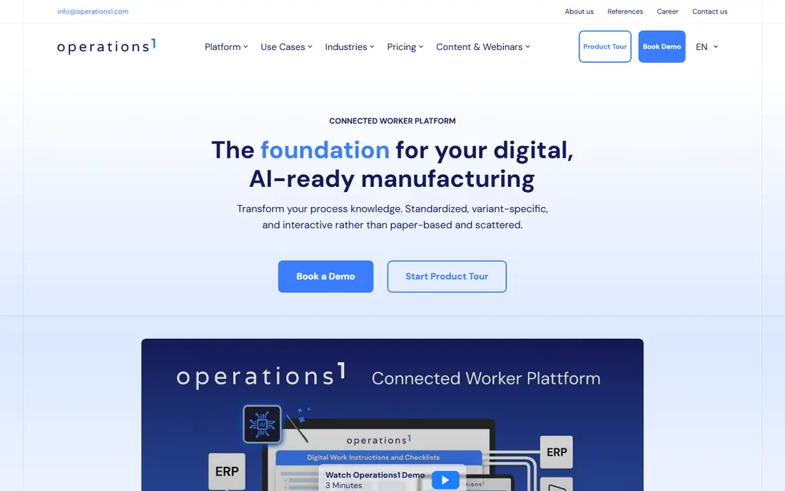 Operations1 homepage