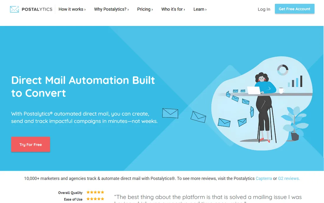 Postalytics homepage