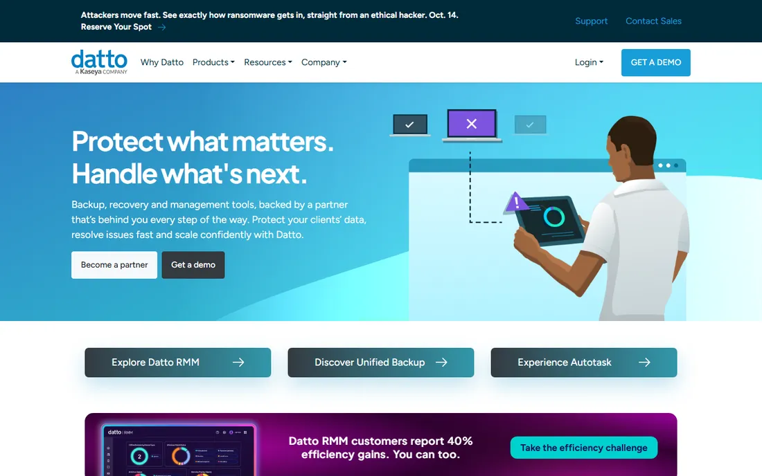 Datto homepage