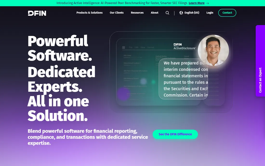 DFIN ActiveDisclosure homepage
