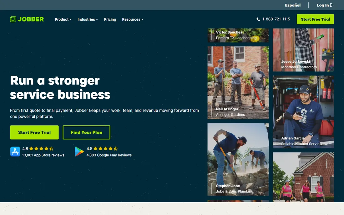 Jobber homepage