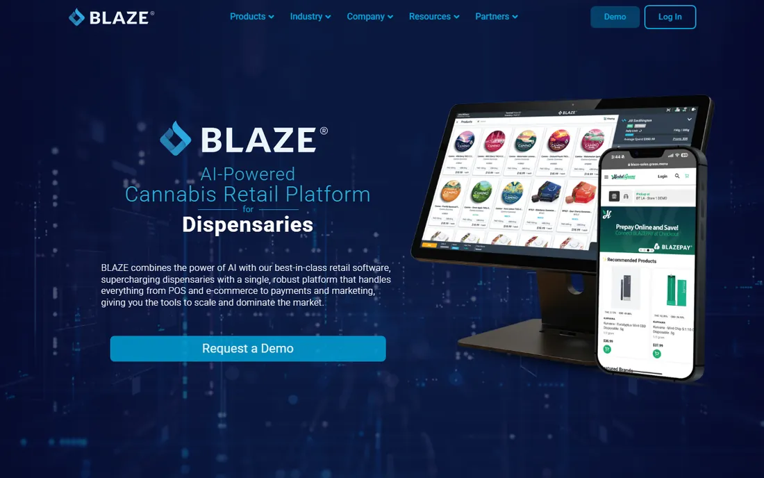 Blaze homepage
