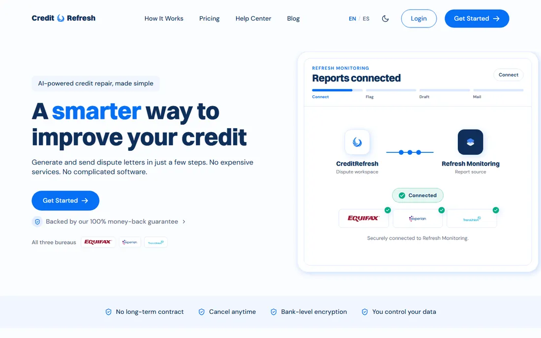 CreditRefresh homepage