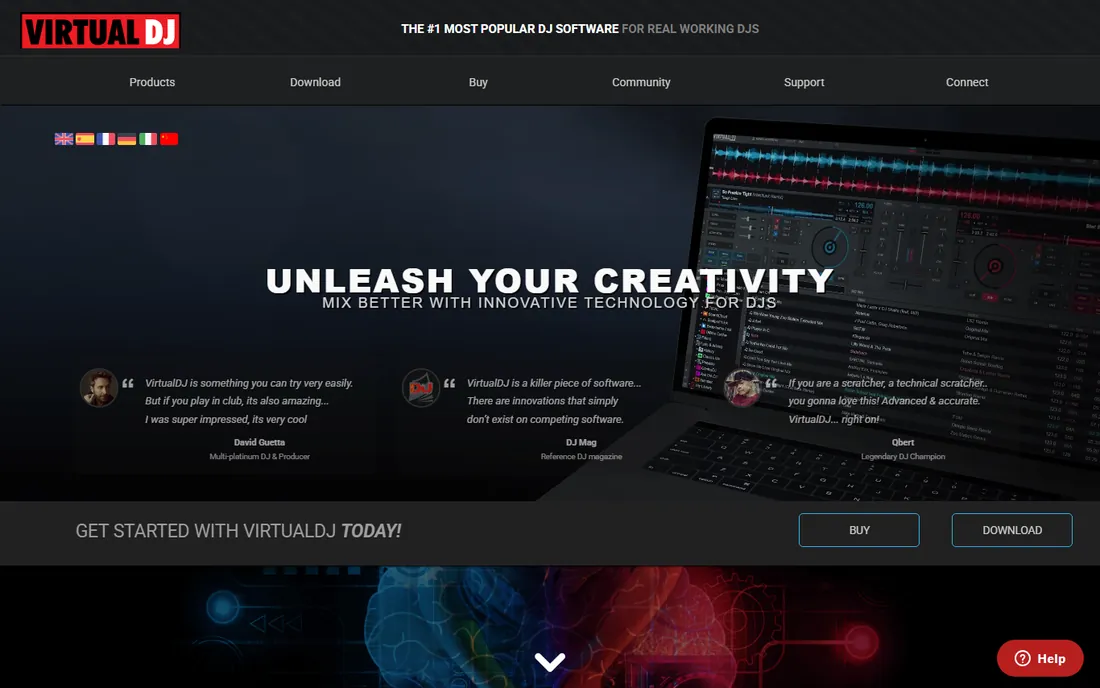 VirtualDJ homepage